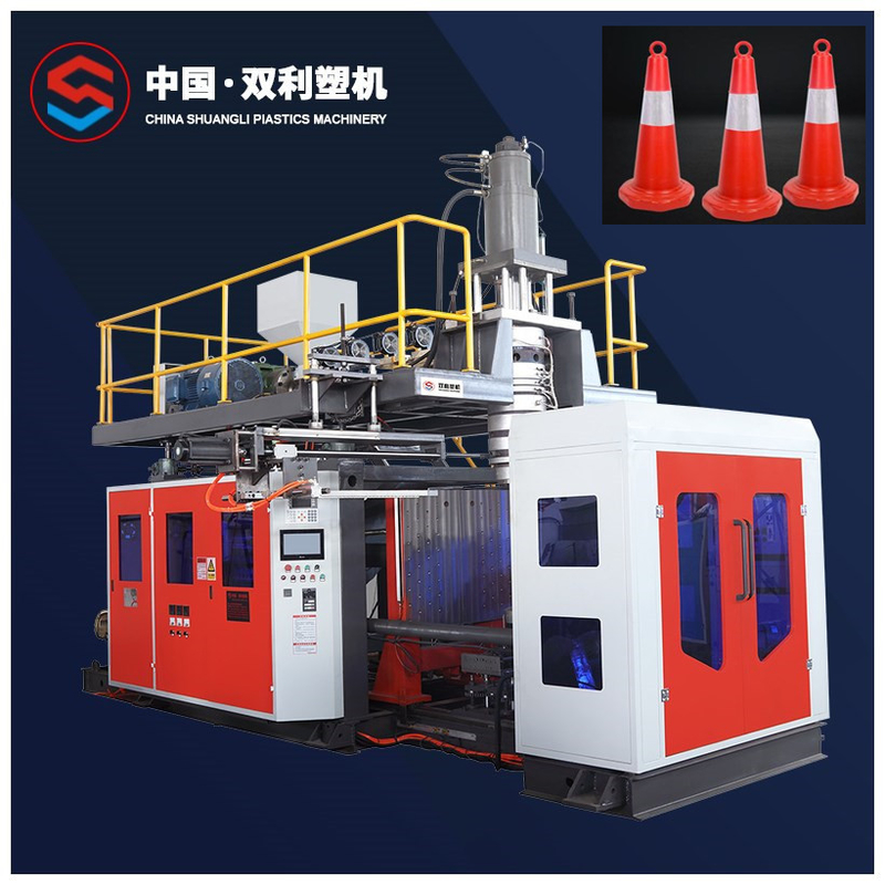 Road Cone 1 Head Automatic Extrusion Blow Moulding Machine 160l Bottle