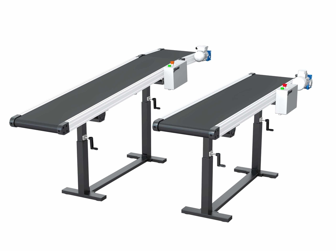 PVC Lifting Horizontal Conveyor Belt System , Steel Inclined Belt Conveyor