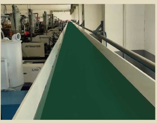 PVC Lifting Horizontal Conveyor Belt System , Steel Inclined Belt Conveyor